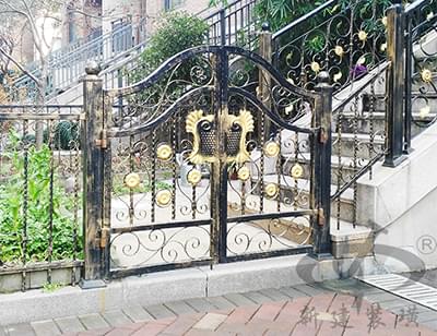 欧式复古铁艺庭院大门